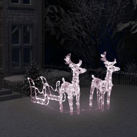 Reindeer And Sleigh Christmas Decoration Warm white