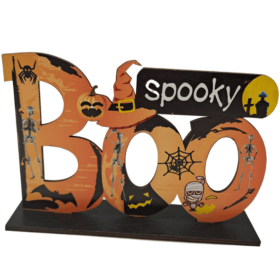 Halloween Wooden Centerpiece Sign Happy Halloween Table Toppers (Color: type3)
