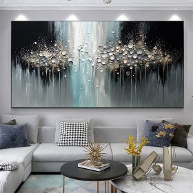 Handmade Oil Painting Abstract Texture Oil Painting On Canvas Large Wall Art Original White Painting Minimalist Art Custom Painting Modern Living (STYLE: 01, size: 75x150cm)
