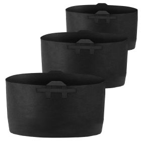 3 Pack Plant Grow Bags Potato Vegetable Planter Bags Breathable Planting Fabric Pots 3Gallons (Color: Black, size: 10gallon)